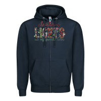 Navy Dreaming Wine Christmas Zipper Hoodie - SublimationCraftShop