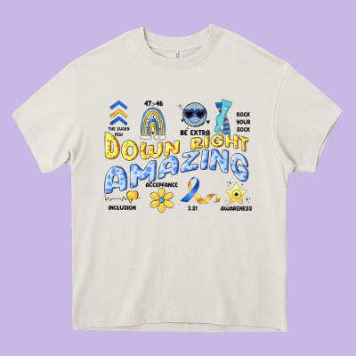 Down Right Amazing Heavy Core Tee Designed By Artiststas