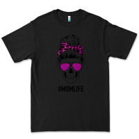 Black Purple Glitter, Leopard Patterned Mom Skull Premium Tee - Bettercallsaul