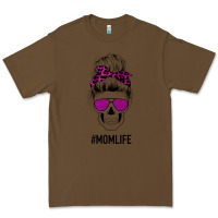 Cacao Purple Glitter, Leopard Patterned Mom Skull Premium Tee - Bettercallsaul