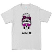 Dove Grey Purple Glitter, Leopard Patterned Mom Skull Premium Tee - Bettercallsaul