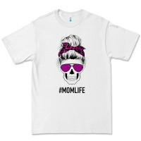 White Purple Glitter, Leopard Patterned Mom Skull Premium Tee - Bettercallsaul