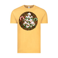Vintage Mustard Merry Christmas Baseball Vintage Tee - RanaPortraitStore