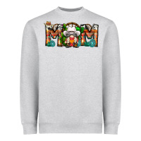 Heather Grey Mom Cowboy Gnome Heavyweight Sweatshirt - CowhideDigitalArt