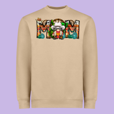 Mom Cowboy Gnome Heavyweight Sweatshirt Designed By Cowhidedigitalart