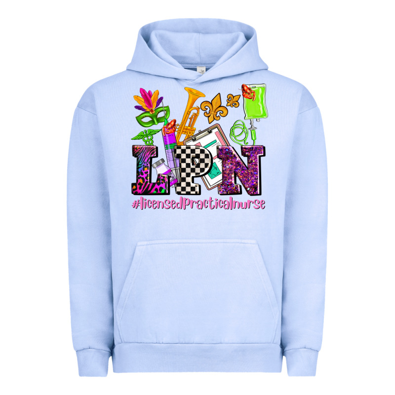 Mardi Gras Lpn Licensed Practical Nurse Urban Hoodie by AdoDesignShop | Teevron