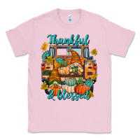 Bubblegum Pink Thankful Blessed Classic Tee - texasbilliewilder