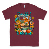 Burgundy Thankful Blessed Classic Tee - texasbilliewilder