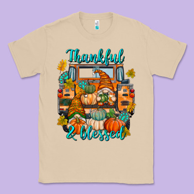 Thankful Blessed Classic Tee Designed By Texasbilliewilder