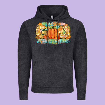 With God All Things Are Possible Vintage Hoodie Designed By Cowgirlartshop