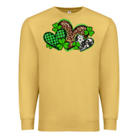 Antique Gold st patricks day western hearts Premium Sweatshirt - Artiststas