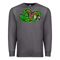Charcoal Heather st patricks day western hearts Premium Sweatshirt - Artiststas