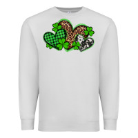 Dove Grey st patricks day western hearts Premium Sweatshirt - Artiststas