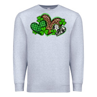 Heather Grey st patricks day western hearts Premium Sweatshirt - Artiststas