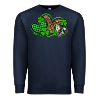Navy st patricks day western hearts Premium Sweatshirt - Artiststas