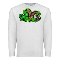 Oatmeal Heather st patricks day western hearts Premium Sweatshirt - Artiststas