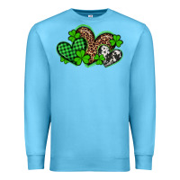 Ocean Blue st patricks day western hearts Premium Sweatshirt - Artiststas
