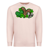 Pale Pink st patricks day western hearts Premium Sweatshirt - Artiststas