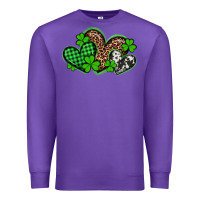 Purple st patricks day western hearts Premium Sweatshirt - Artiststas