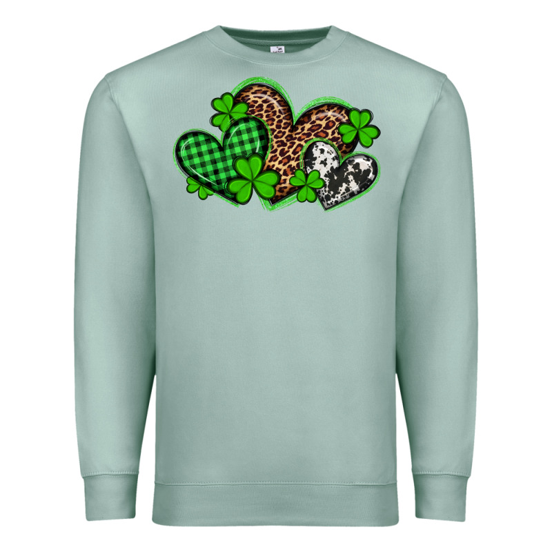 St Patricks Day Western Hearts Premium Sweatshirt by Artiststas | Teevron