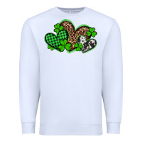 White st patricks day western hearts Premium Sweatshirt - Artiststas