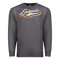 Charcoal Heather I Love Lockport City Usa Retro Vintage Premium Sweatshirt - minhPixels