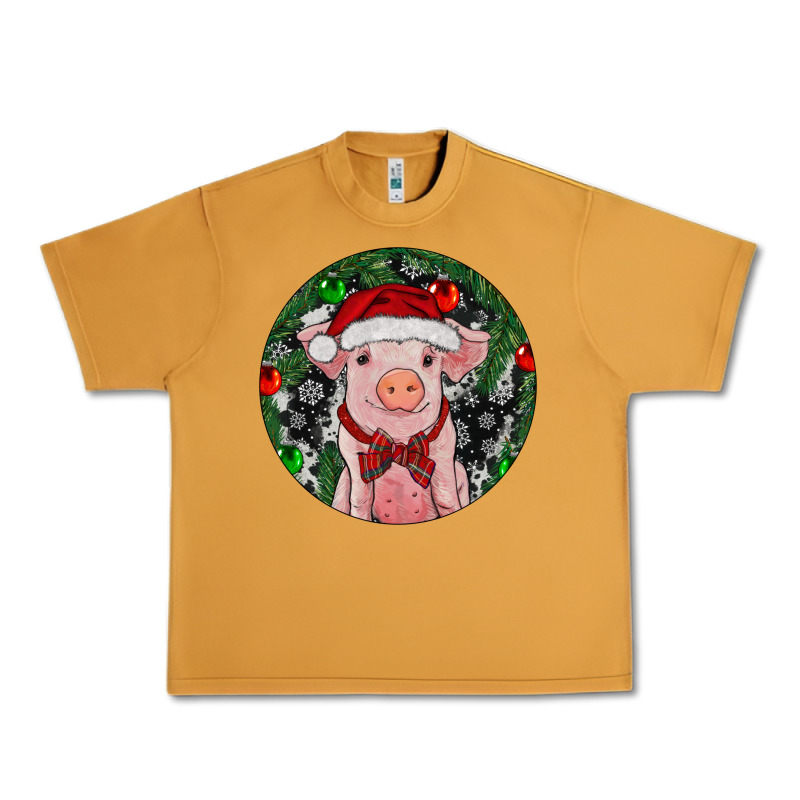 Sitting Pig Christmas Urban Heavy Tee by RanaPortraitStore | Teevron