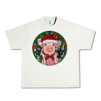 Pistachio Sitting Pig Christmas Urban Heavy Tee - RanaPortraitStore