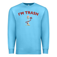 Ocean Blue i'm trash forky Premium Sweatshirt - minhPixels