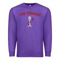 Purple i'm trash forky Premium Sweatshirt - minhPixels