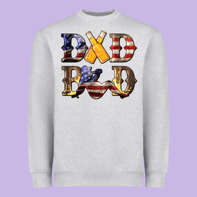 American Flag Dad Bod Heavyweight Sweatshirt Designed By Lillyallendesigns