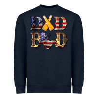 Navy American Flag Dad Bod Heavyweight Sweatshirt - LillyAllenDesigns