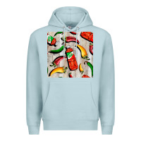 Blue Mist mexican chili and pepper seamless pattern Premium Hoodie - BundleAndBundleShop