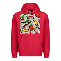 Cardinal mexican chili and pepper seamless pattern Premium Hoodie - BundleAndBundleShop