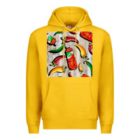 Lemon mexican chili and pepper seamless pattern Premium Hoodie - BundleAndBundleShop