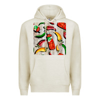 Oatmeal Heather mexican chili and pepper seamless pattern Premium Hoodie - BundleAndBundleShop