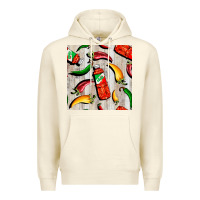 Sandshell mexican chili and pepper seamless pattern Premium Hoodie - BundleAndBundleShop