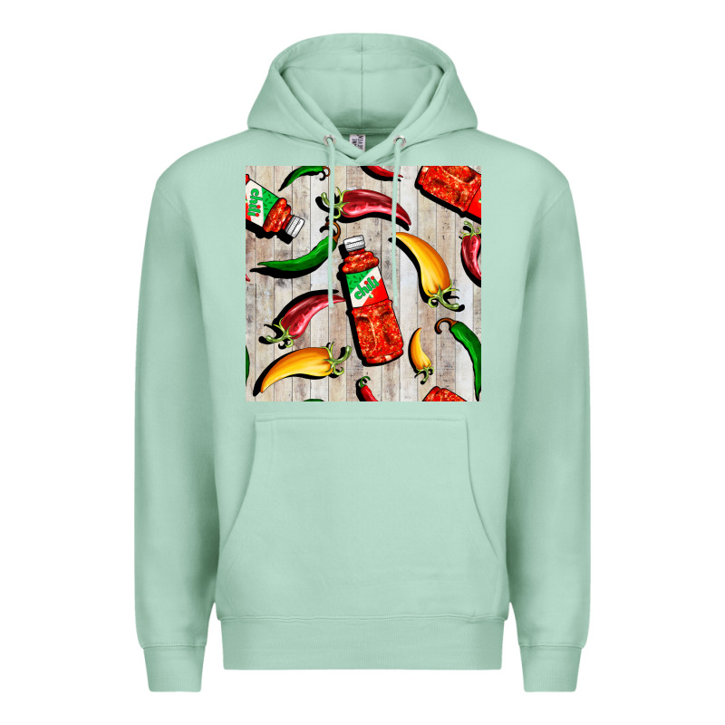 Mexican Chili And Pepper Seamless Pattern Premium Hoodie by BundleAndBundleShop | Teevron