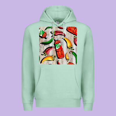 Mexican Chili And Pepper Seamless Pattern Premium Hoodie Designed By Bundleandbundleshop