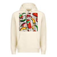 Tofu mexican chili and pepper seamless pattern Premium Hoodie - BundleAndBundleShop