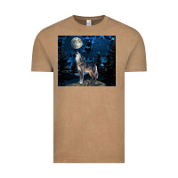 Wolf Howling At The Moon Vintage Tee | Teevron