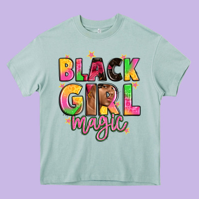 Black Girl Magic Heavy Core Tee Designed By Artiststas