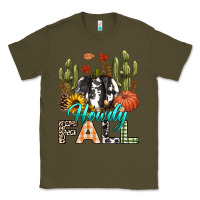 Army Green Howdy Fall Classic Tee - texasbilliewilder