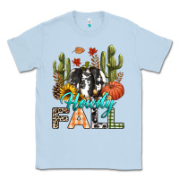 Dusty Blue Howdy Fall Classic Tee - texasbilliewilder