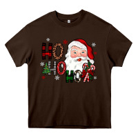 Chocolate Brown ho ho ho Heavy Core Tee - JahusDesignShop