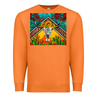 Carrot western sunflowers longhorn bull skull Premium Sweatshirt - Artiststas