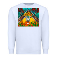 White western sunflowers longhorn bull skull Premium Sweatshirt - Artiststas
