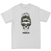 Dove Grey Camouflage Pattern Mom Skull Premium Tee - Bettercallsaul