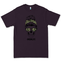 Plum Camouflage Pattern Mom Skull Premium Tee - Bettercallsaul