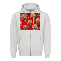 Dove Grey Yorkshire Pig And Candy Cane Zipper Hoodie - LillyAllenDesigns